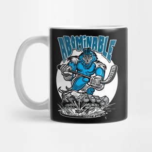 Abominable Snowman Hockey Player Mascot Mug